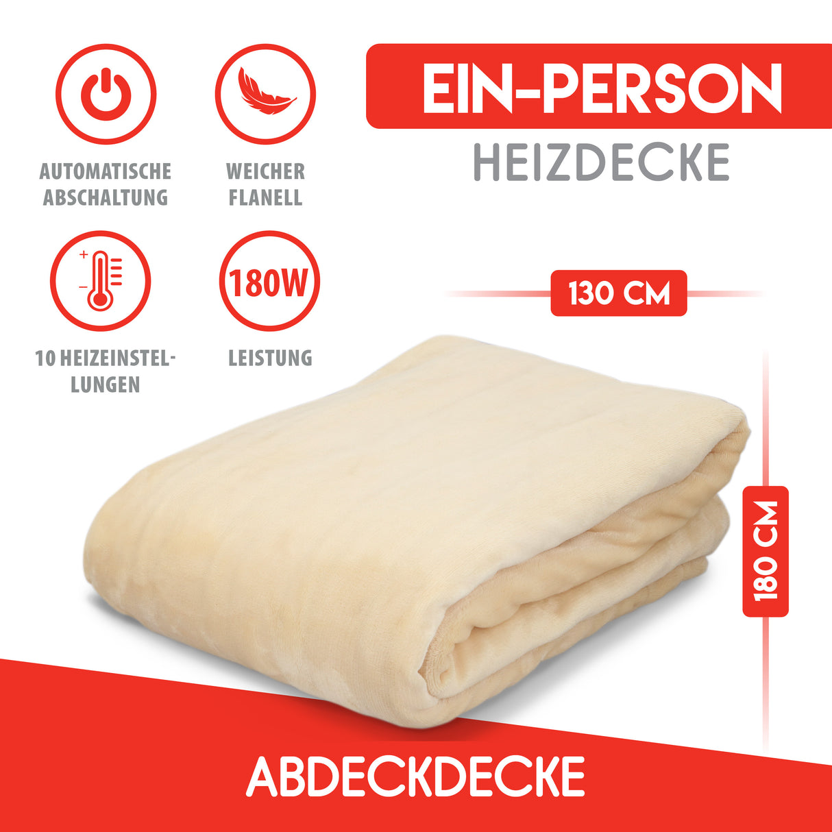 alpina Elektrische Warmtedeken 130x180 cm - maximondo