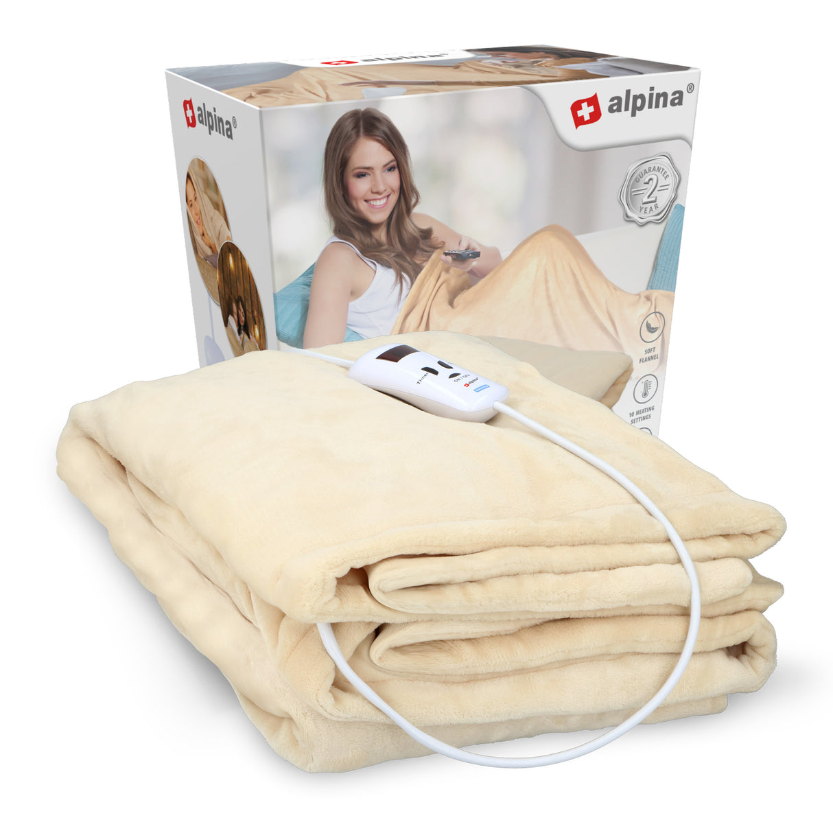 alpina Elektrische Warmtedeken 130x180 cm - maximondo