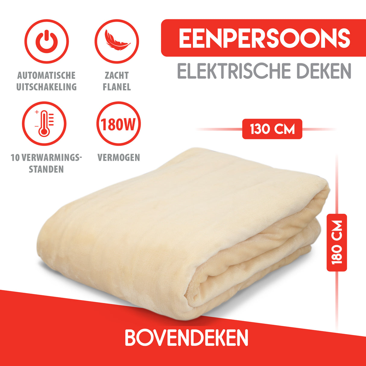 alpina Elektrische Warmtedeken 130x180 cm - maximondo