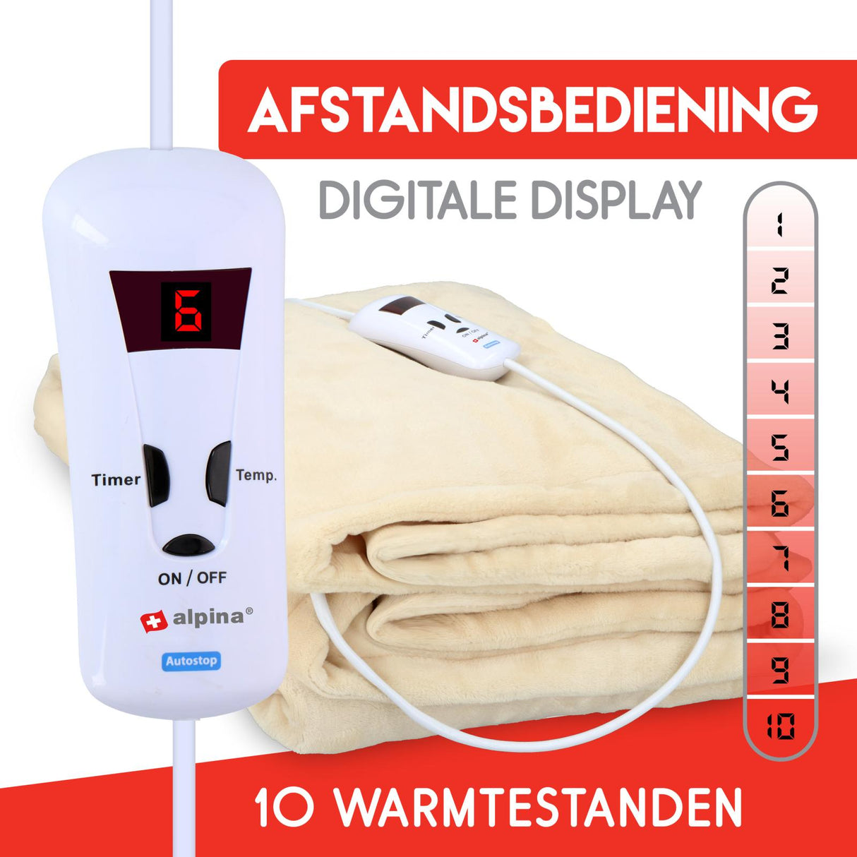 Elektrische Deken 180 x 130 Cm - maximondo