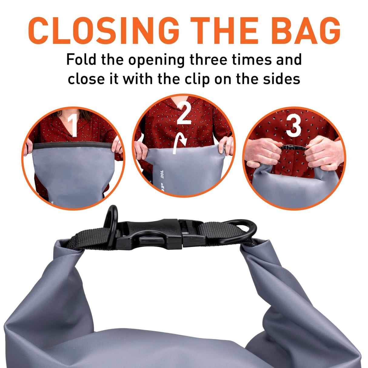 Dunlop 20L Waterdichte Tas Grijs - maximondo