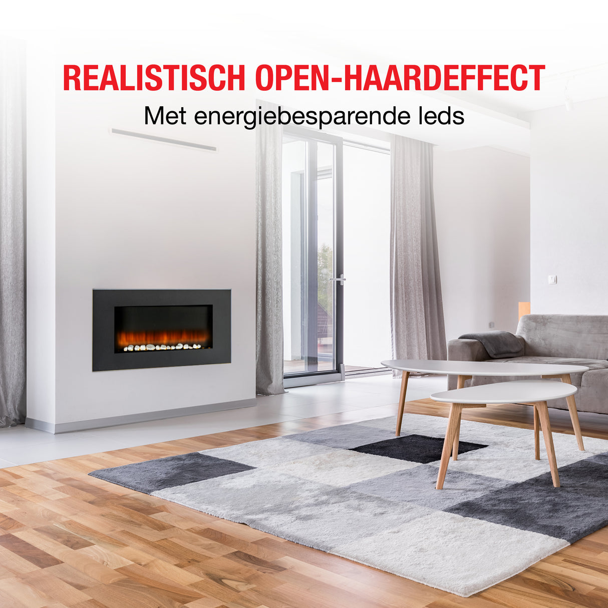 Classic Fire Electrisch 105x48x12cm Zwart - maximondo