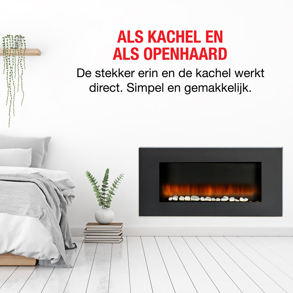 Classic Fire Electrisch 105x48x12cm Zwart - maximondo