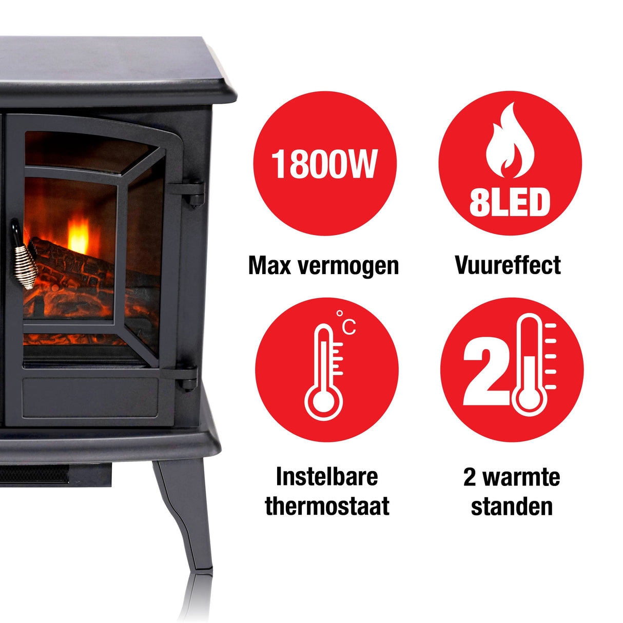 Classic Fire Sfeerhaard Narvik - 1800W - maximondo