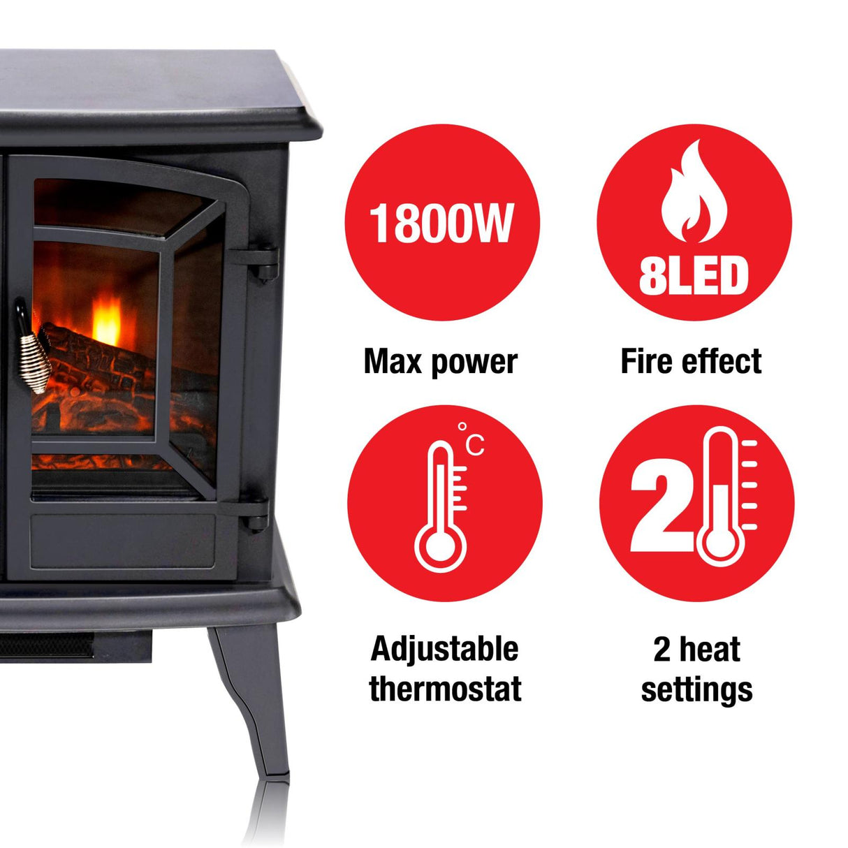 Classic Fire Sfeerhaard Narvik - 1800W - maximondo