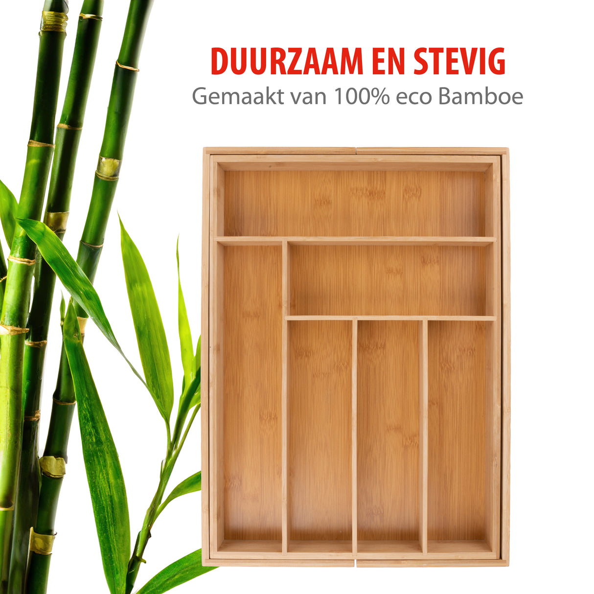 alpina Uitschuifbare Bestekbak - Besteklade - 6 tot 8 Vakken