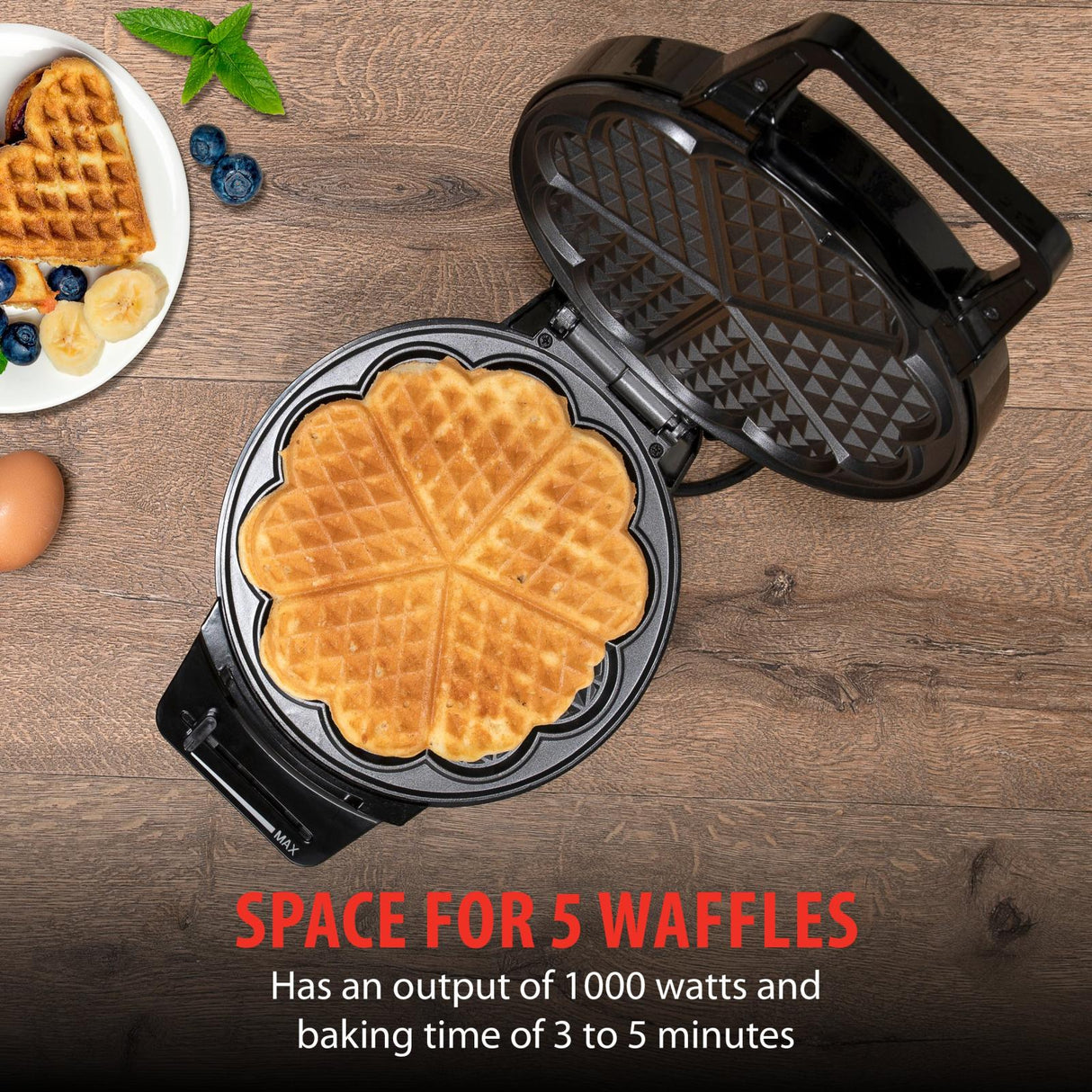 Wafelijzer Hartvorm - maximondo