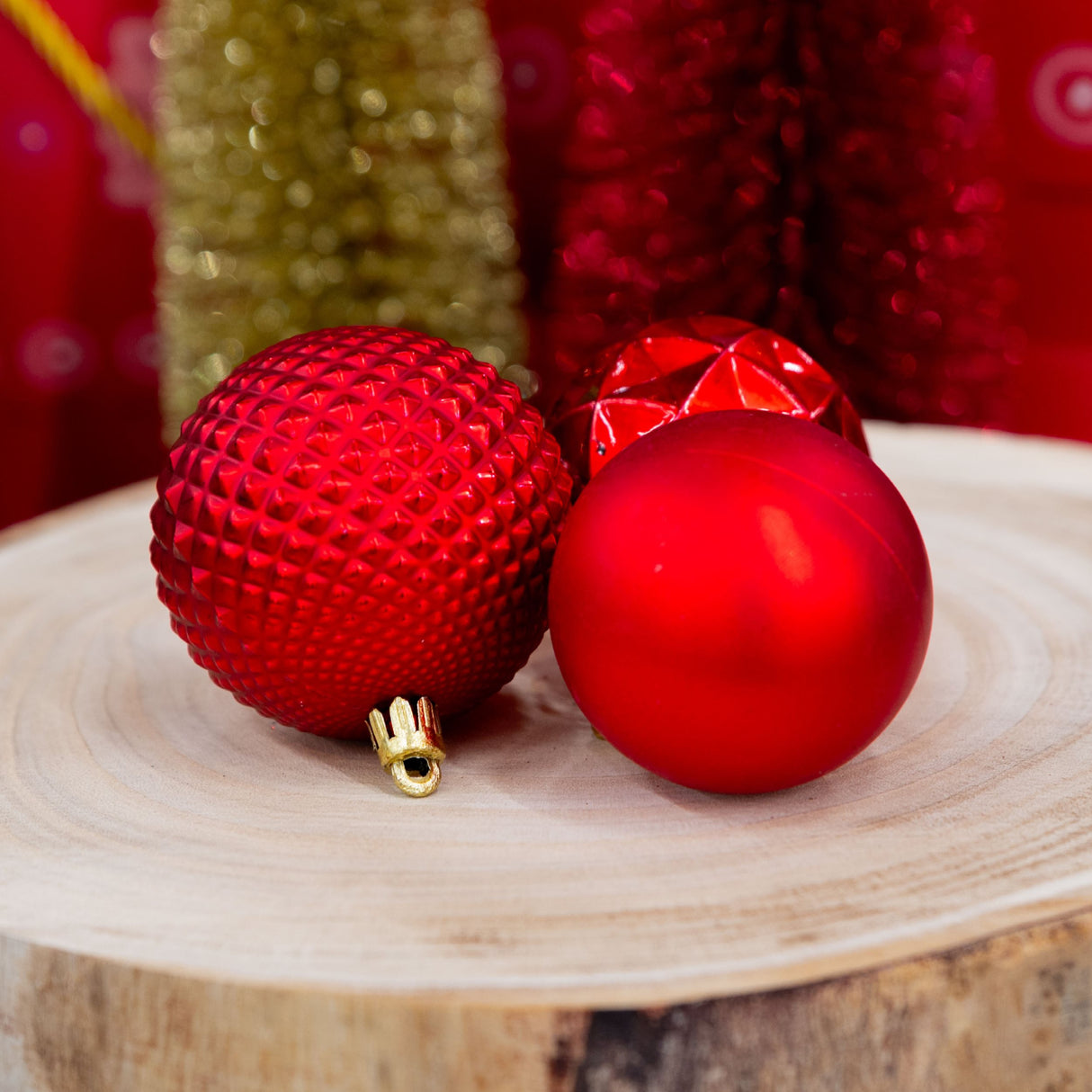 Giftsome Kerstballen Rood 60 Stuks