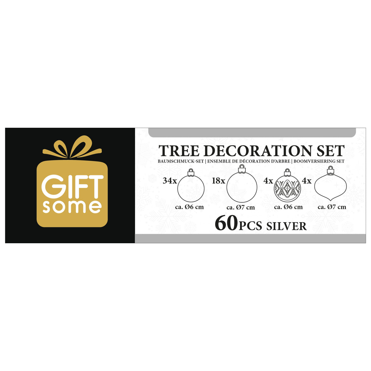 Giftsome Zilveren Kerstballen Ø6/7 cm - maximondo