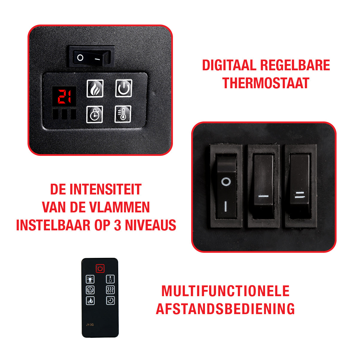 Classic Fire Sfeerhaard Memphis - 1800W - maximondo