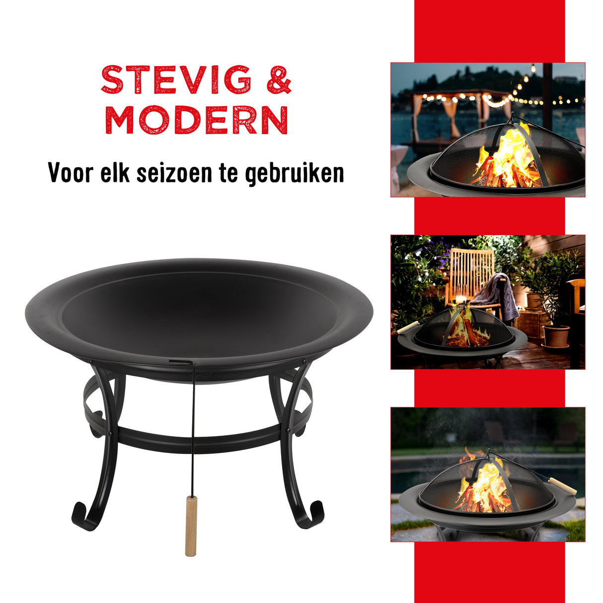 BBQ Collection Vuurschaal met Vonkenscherm - maximondo