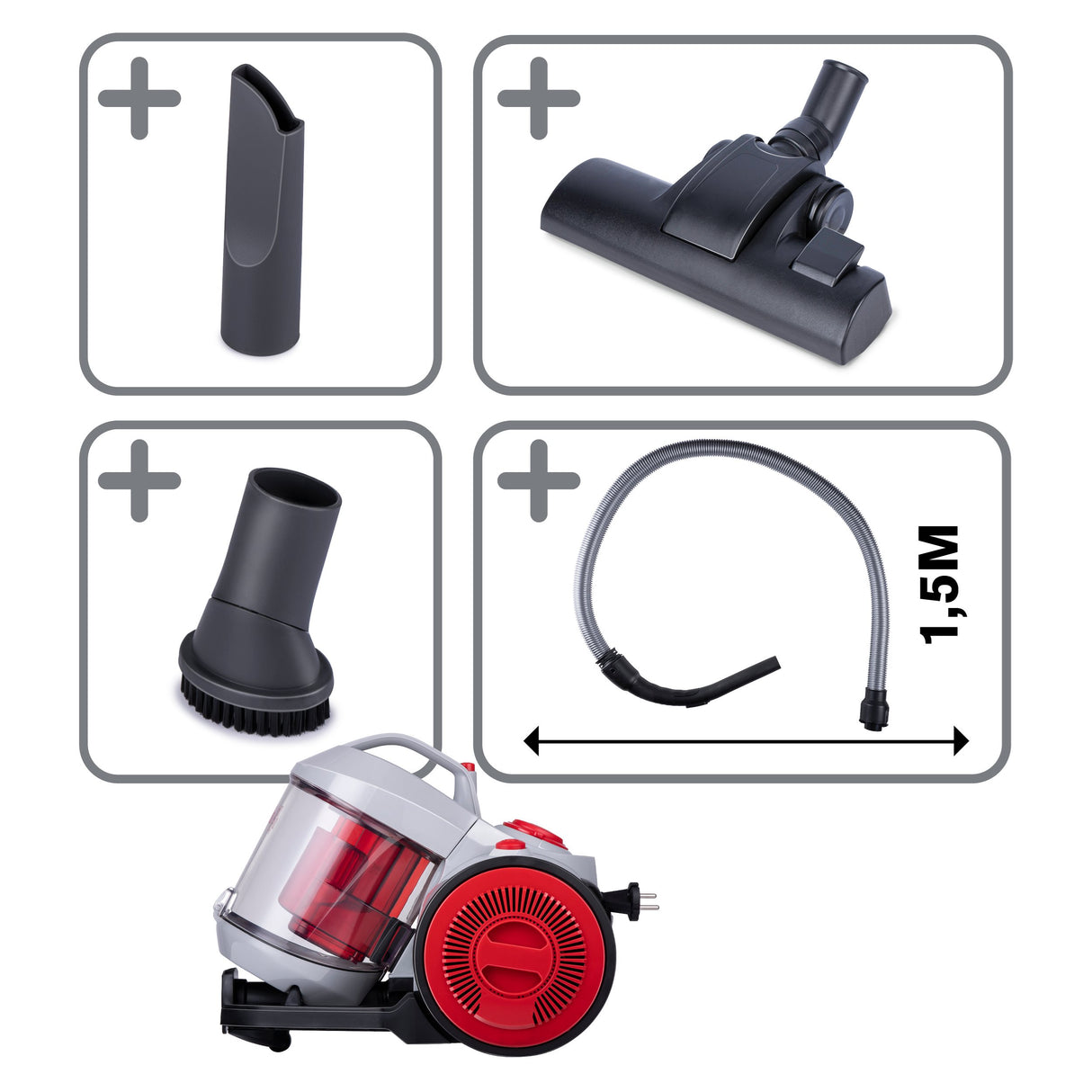Dirt Devil Stofzuiger 800W HEPA - maximondo