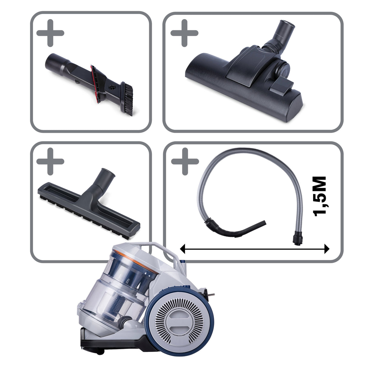 Dirt Devil Stofzuiger zonder Zak DD2501 - maximondo
