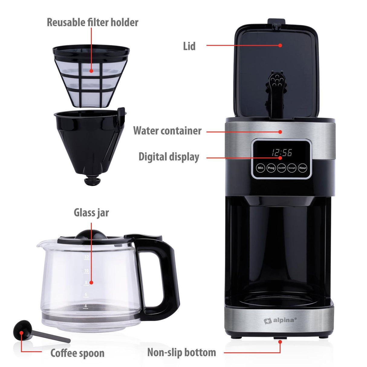 Koffiezetapparaat Filterkoffie 900W - maximondo