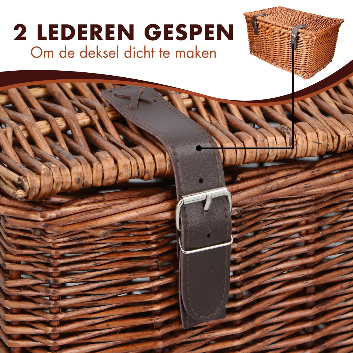 Bicycle Gear Rieten Fietsmand Voor 45x30x25cm - maximondo