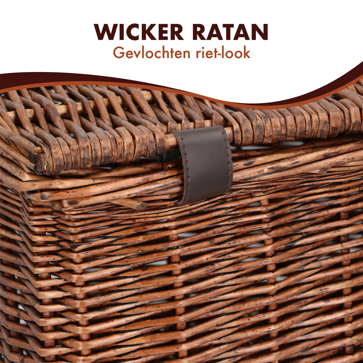 Bicycle Gear Rieten Fietsmand Voor 45x30x25cm - maximondo