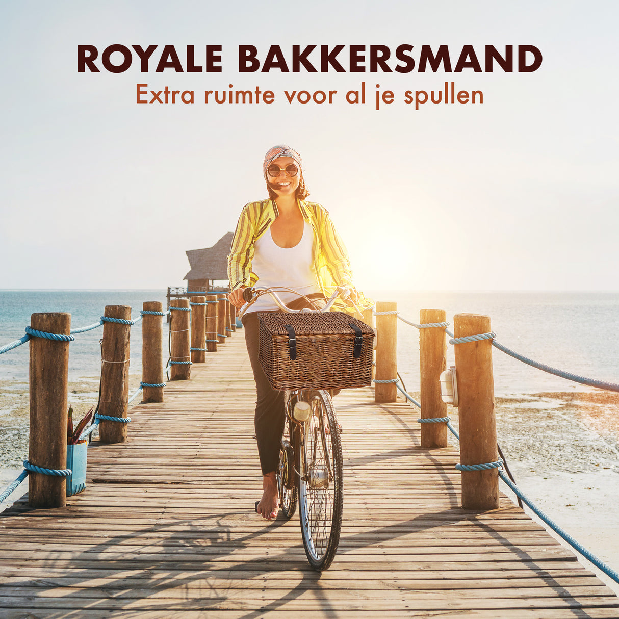 Bicycle Gear Rieten Fietsmand Voor 45x30x25cm - maximondo