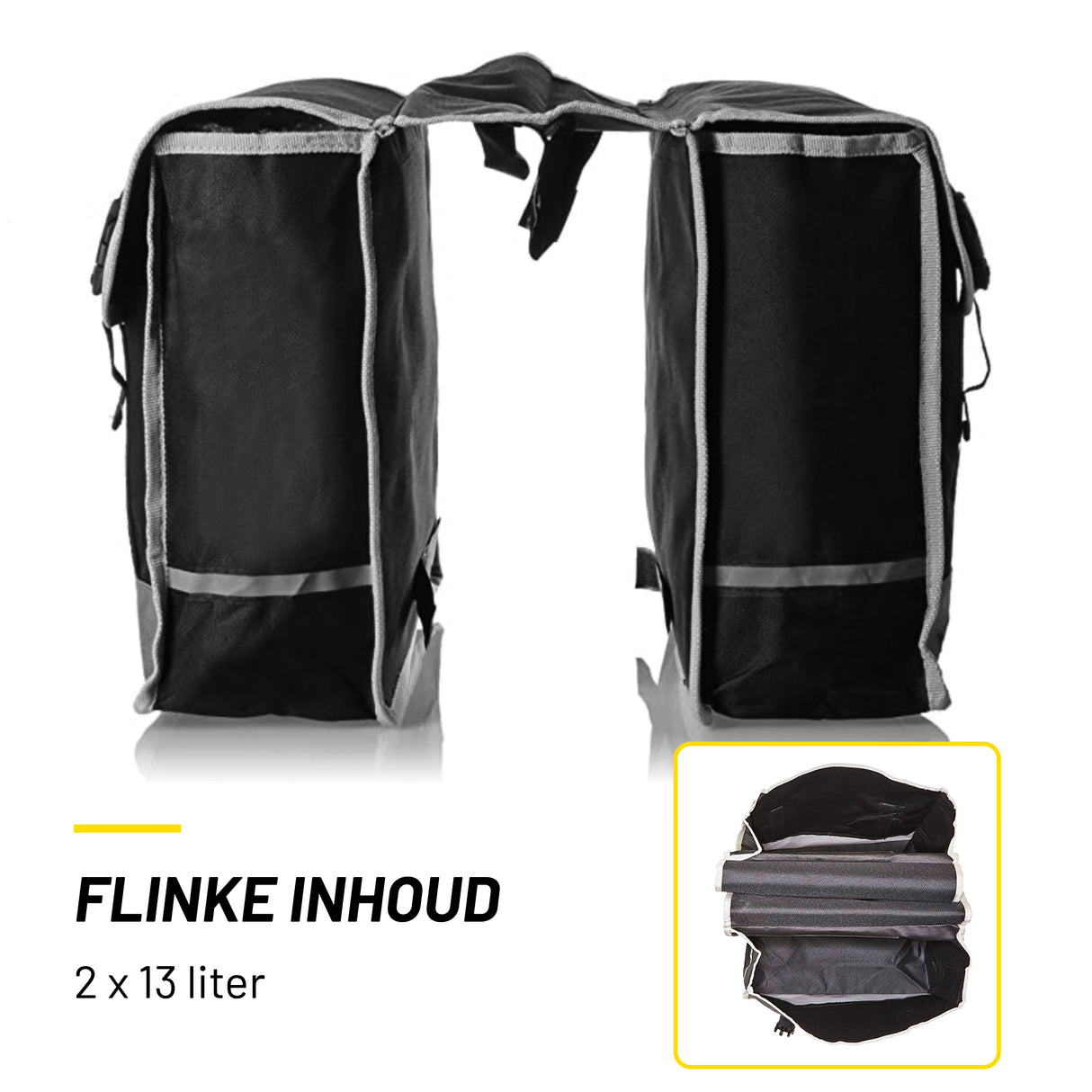 Dunlop Dubbele Fietstas 26L - 30 x 36 x 12 cm - maximondo