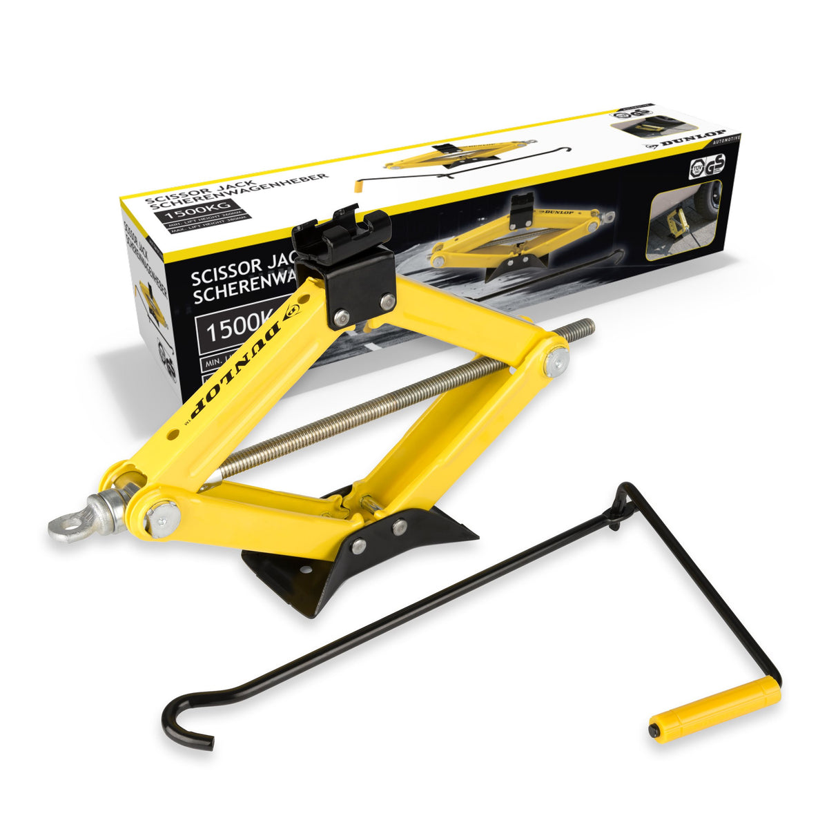 Dunlop Autokrik 1500KG - Geel/Zwart - maximondo