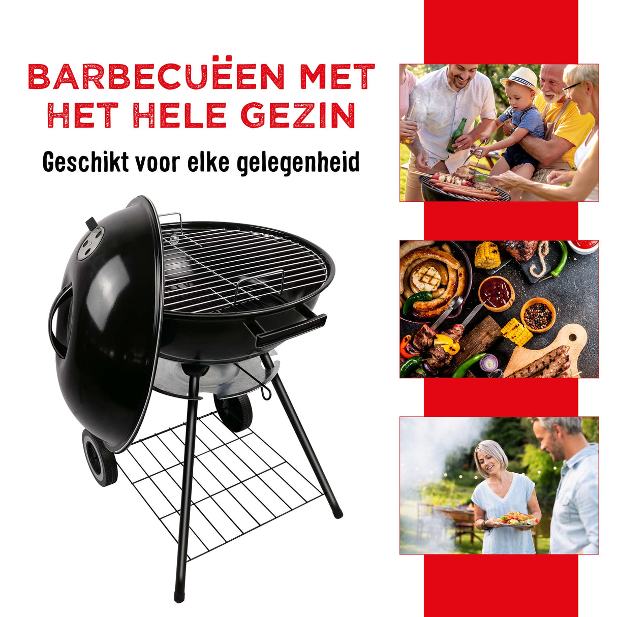 BBQ Collection Barbecue Rond Kogelbarbecue Houtskool BBQ - maximondo