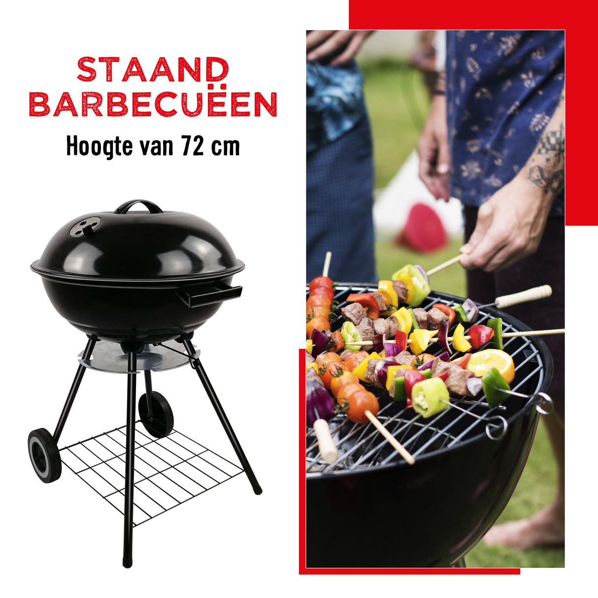 BBQ Collection Barbecue Rond Kogelbarbecue Houtskool BBQ - maximondo