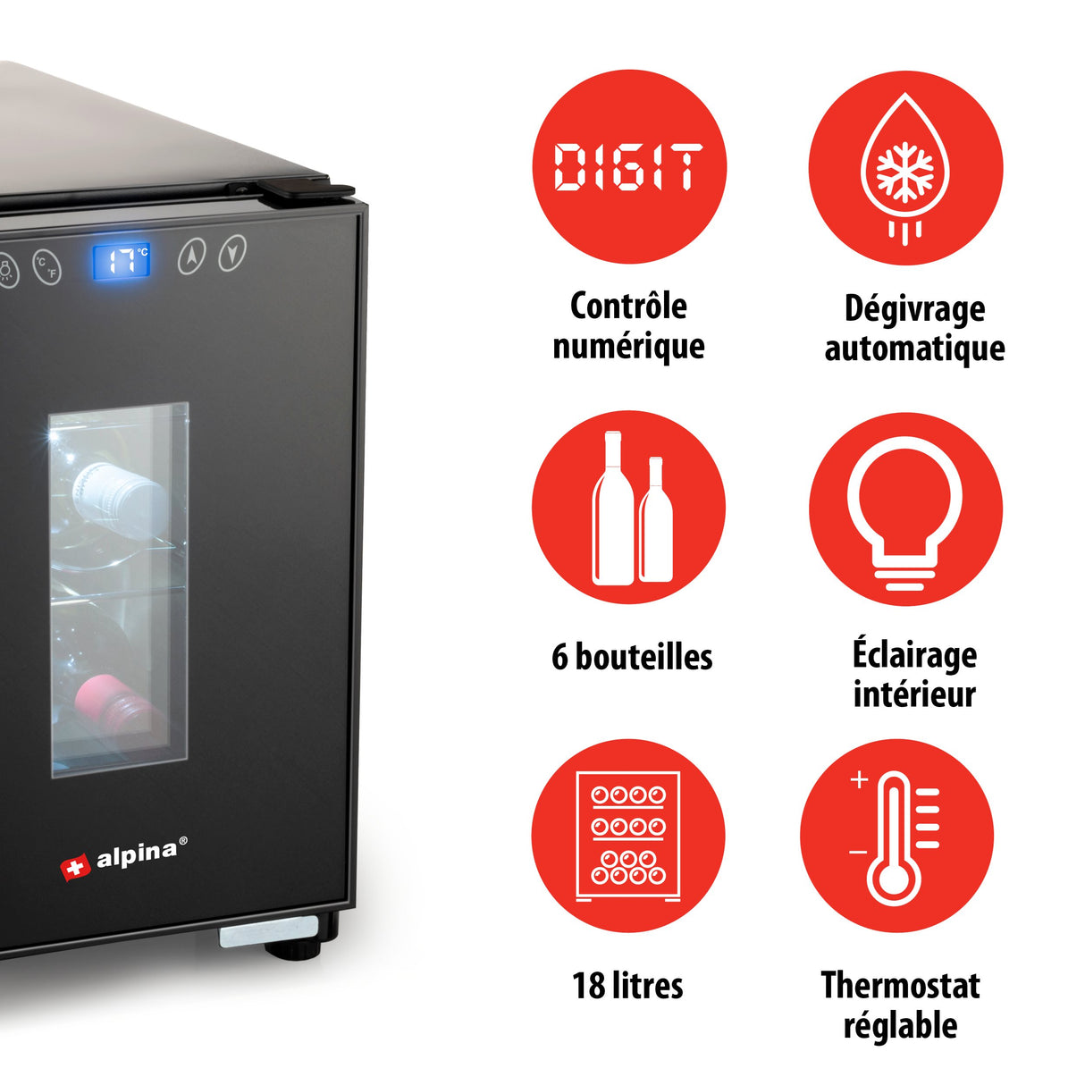 alpina Wijnkoelkast 6 Flessen - maximondo