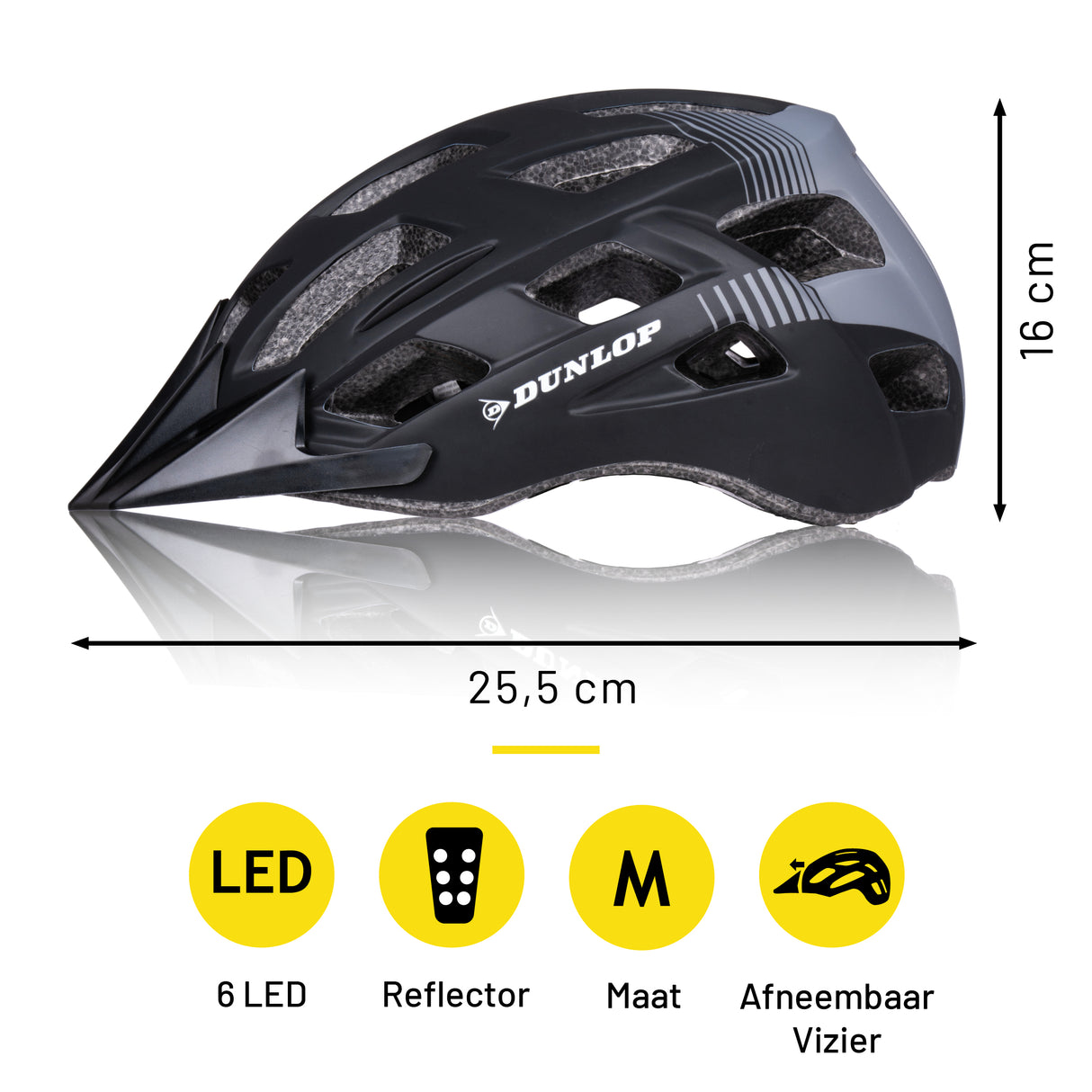 Dunlop Fietshelm - Mountainbike Helm - Verstelbaar 55-58cm - maximondo