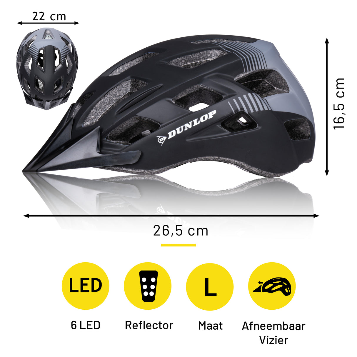 Dunlop Fietshelm - Maat L - Verstelbaar 58-61cm - maximondo
