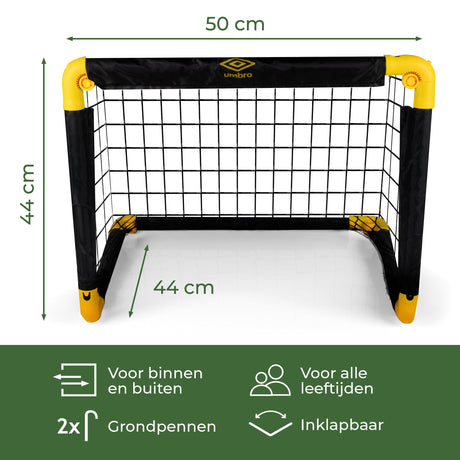 Umbro Voetbalgoal - Opvouwbaar 50 cm - maximondo