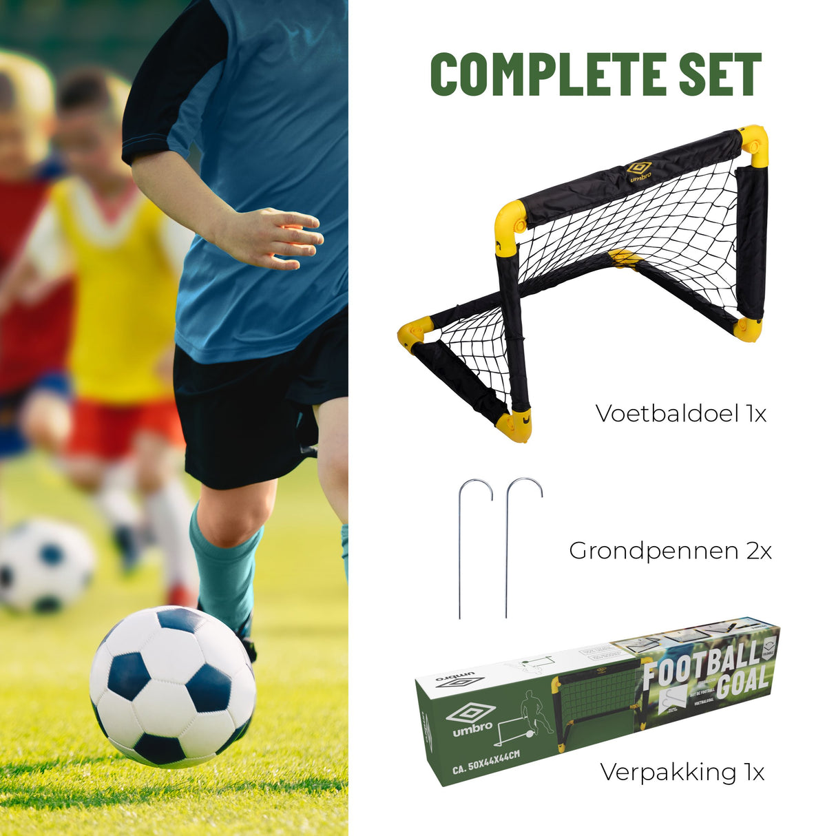 Umbro Voetbalgoal - Opvouwbaar 50 cm - maximondo