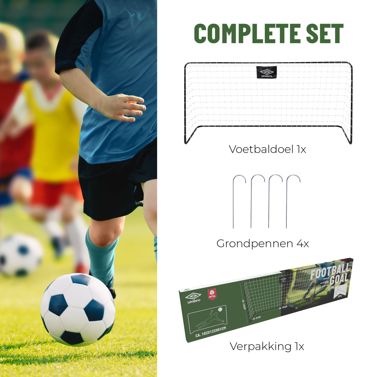 Umbro Voetbaldoel voor Kinderen & Volwassenen - maximondo