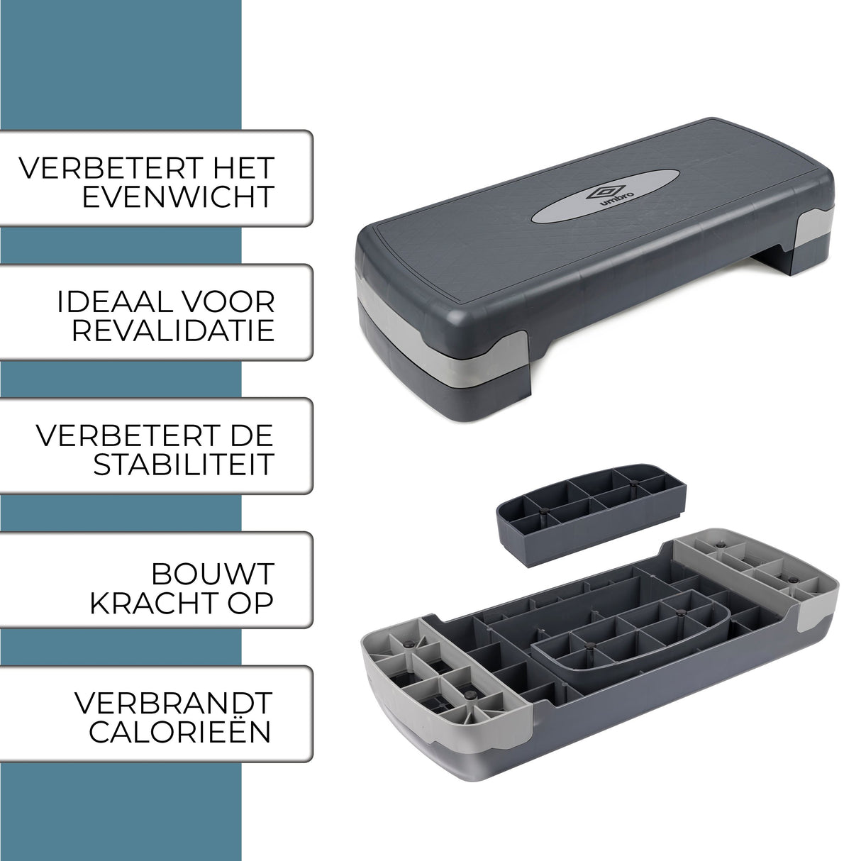 Umbro Stepper Fitness Verstelbaar 10‑15 cm – Aerobic Step - maximondo