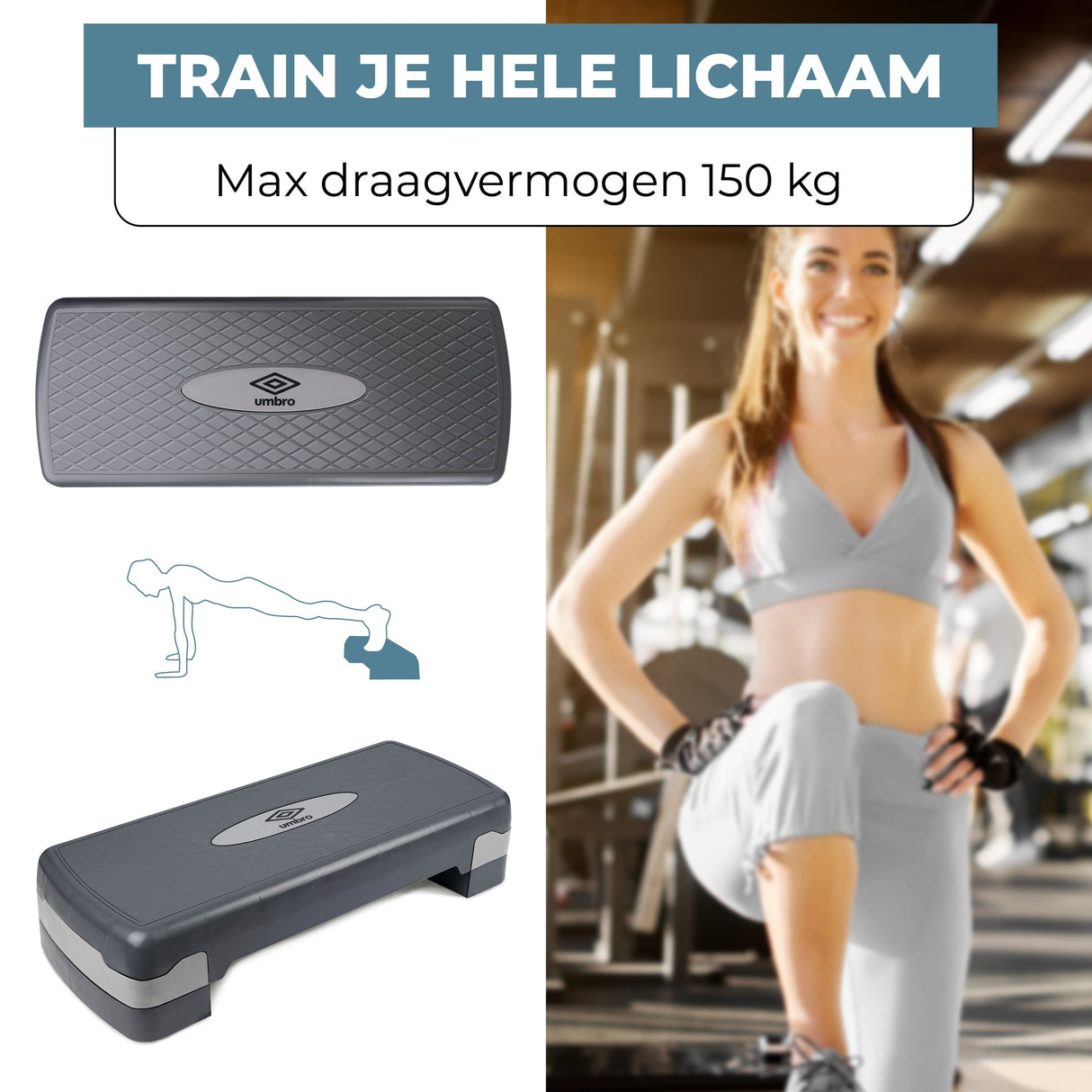 Umbro Aerobic Step Hoogte Verstelbaar - maximondo