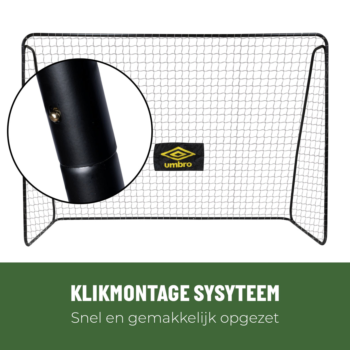 Umbro Voetbaldoel 300x120x205 cm - Zwart/Geel - maximondo