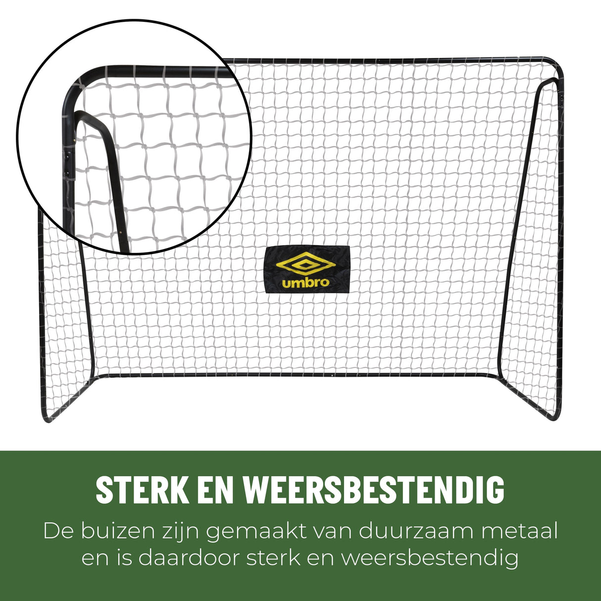 Umbro Voetbaldoel 300x120x205 cm - Zwart/Geel - maximondo