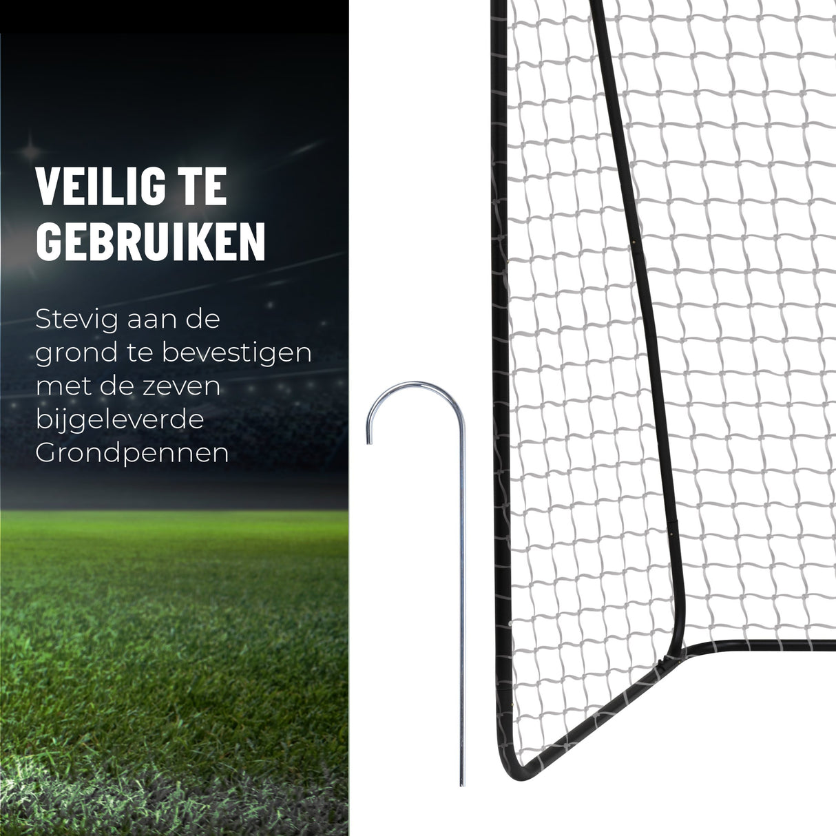 Umbro Voetbaldoel 300x120x205 cm - Zwart/Geel - maximondo