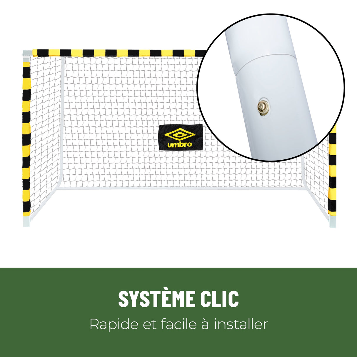 Umbro Voetbaldoel 300x200 cm - Zwart/Geel - maximondo