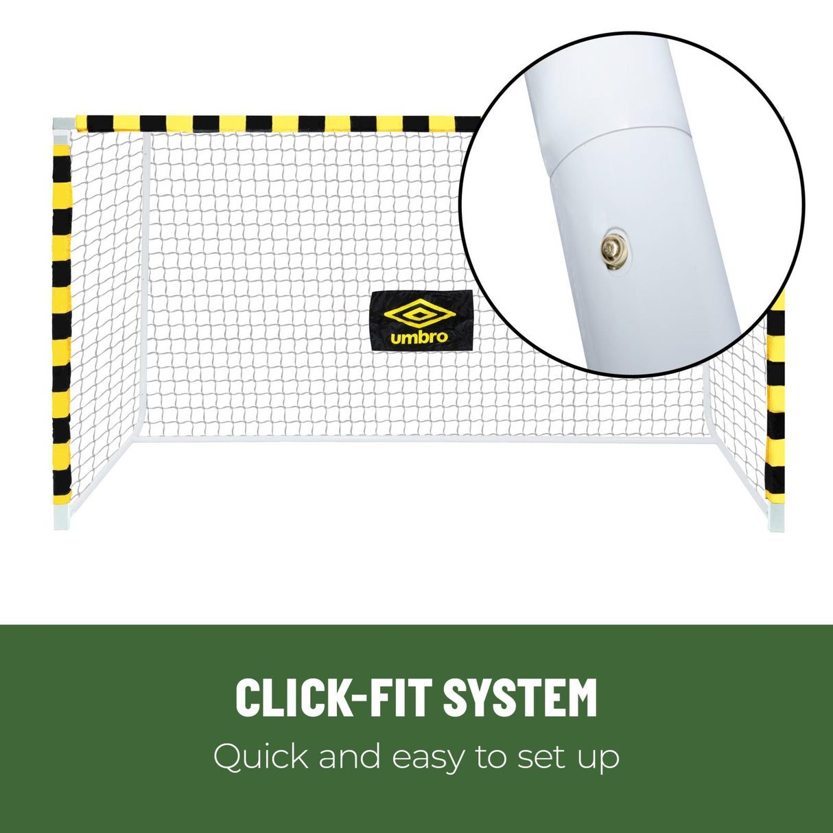 Umbro Voetbaldoel 300x200 cm - Zwart/Geel - maximondo