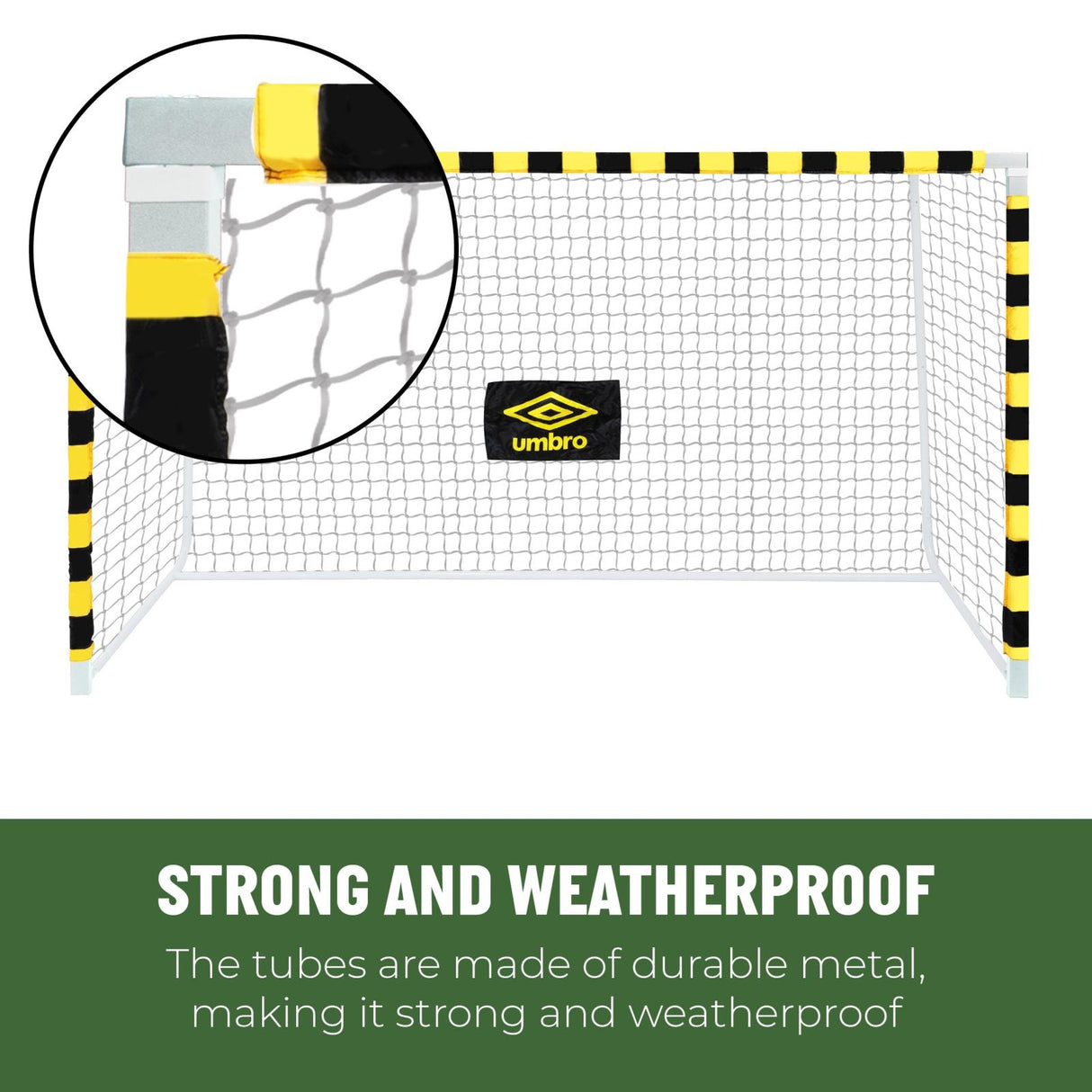 Umbro Voetbaldoel 300x200 cm - Zwart/Geel - maximondo
