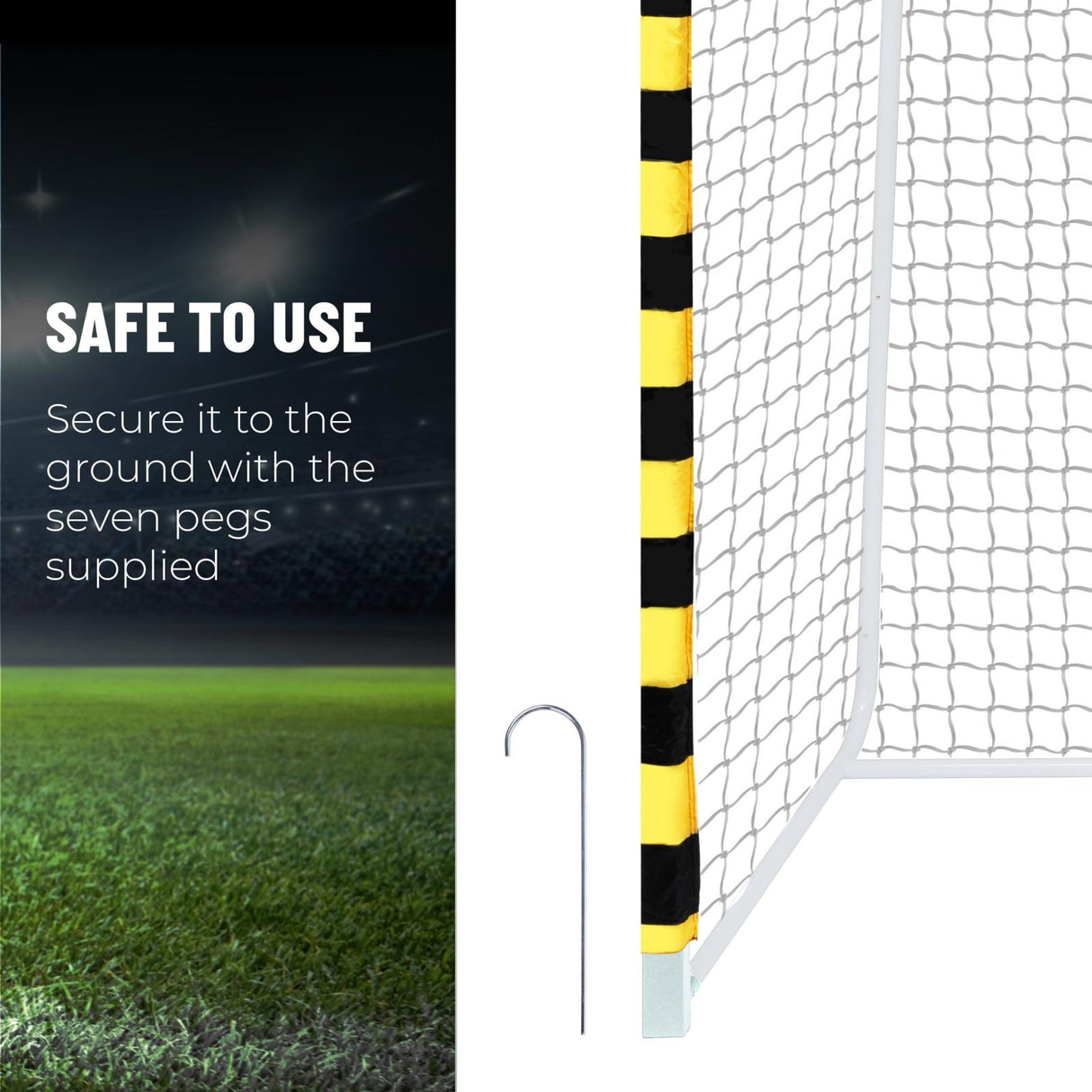 Umbro Voetbaldoel 300x200 cm - Zwart/Geel - maximondo