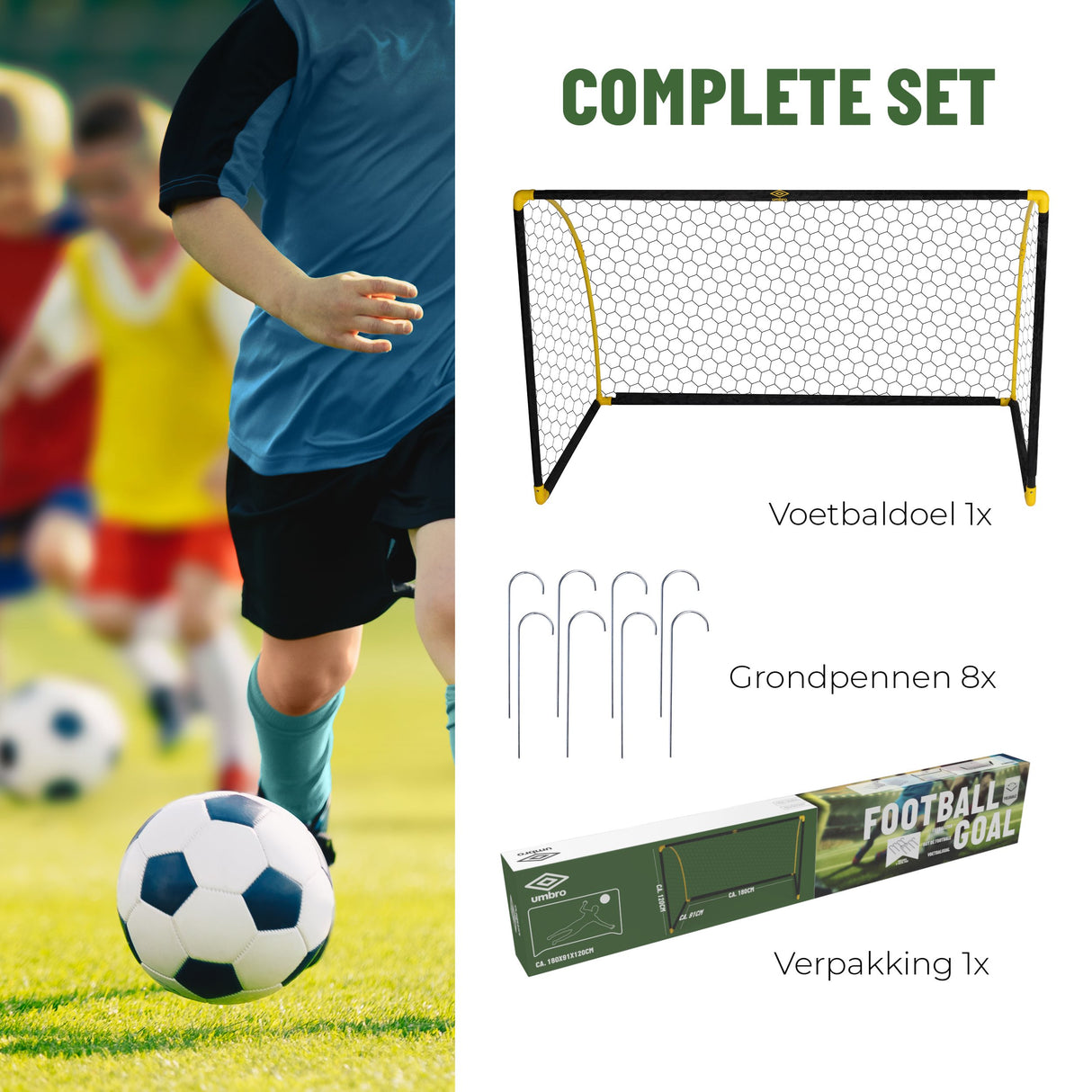 Umbro Voetbaldoel 180 x 91 cm - maximondo