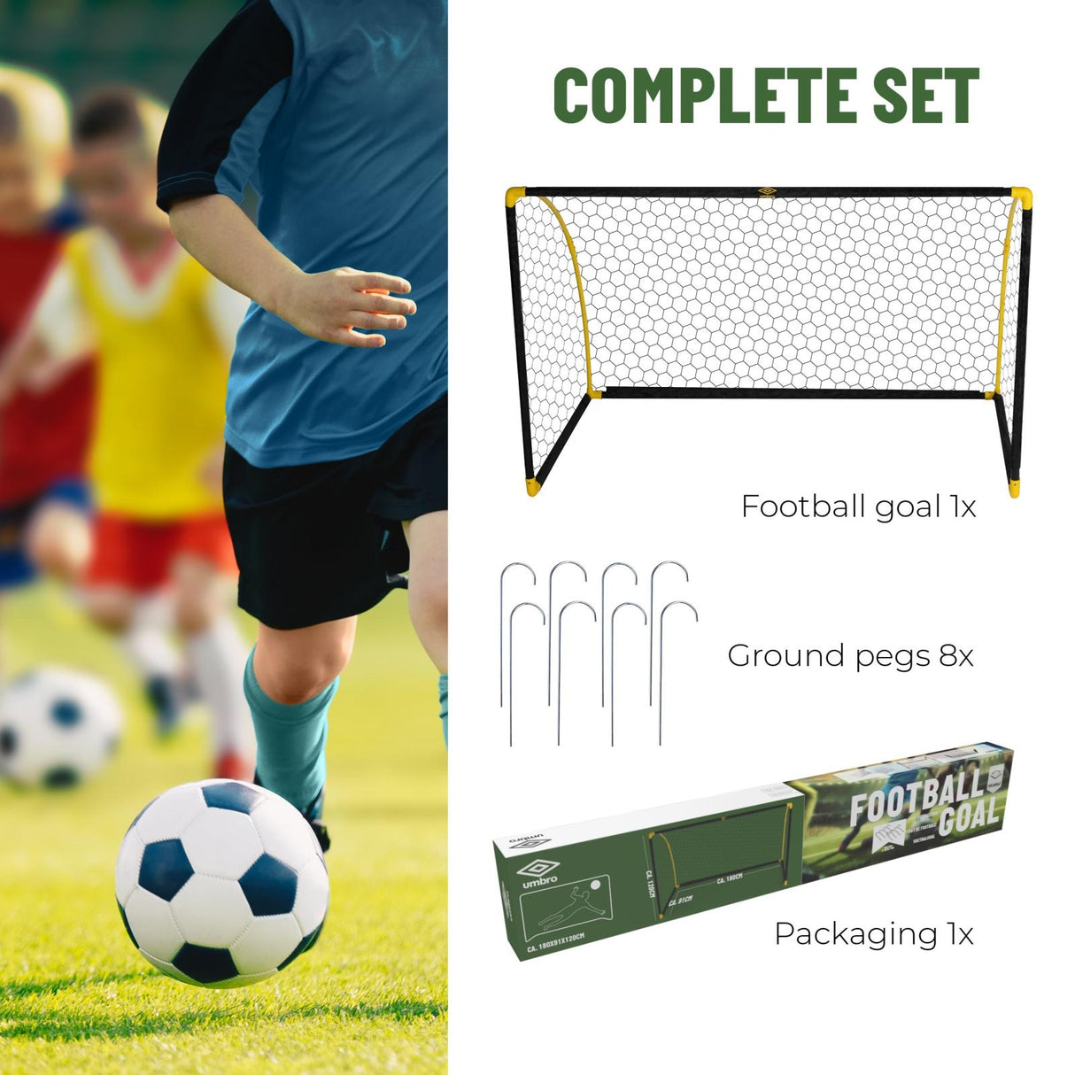 Umbro Voetbaldoel 180 x 91 cm - maximondo