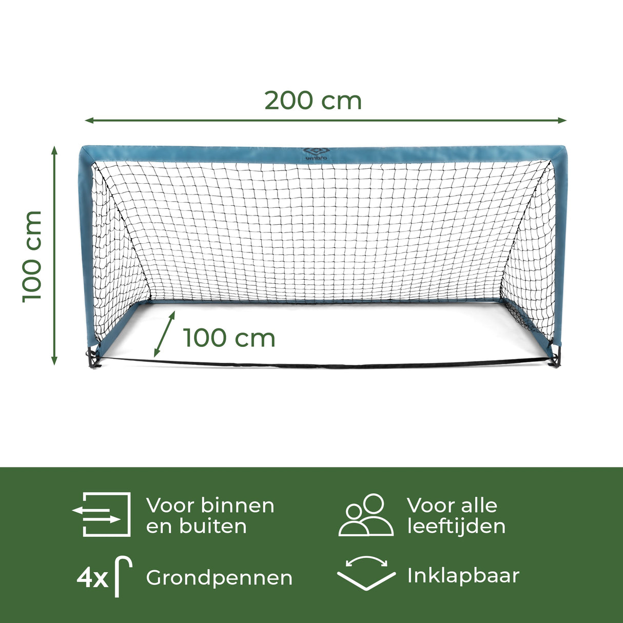 Umbro Voetbaldoel 200x100x100 cm - maximondo