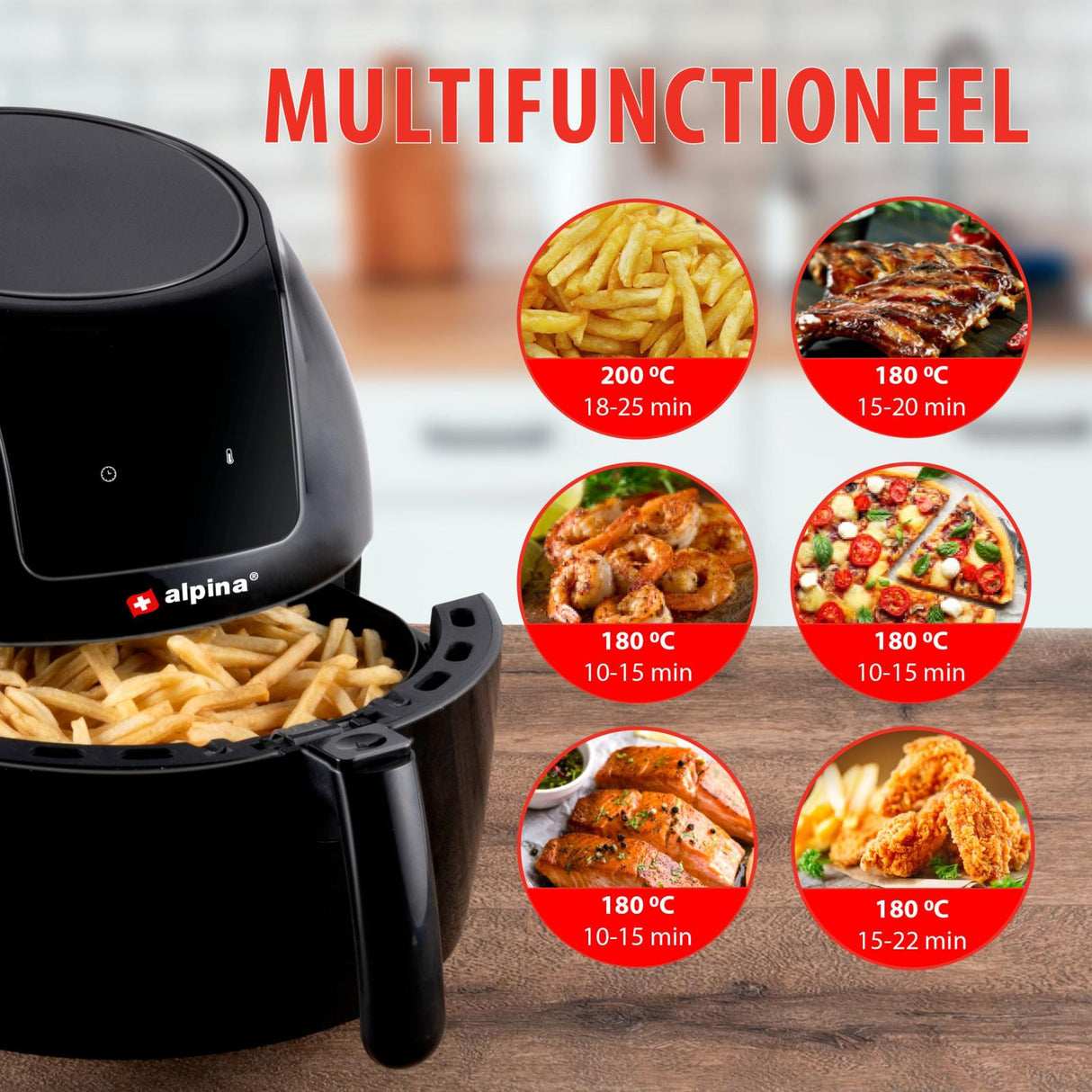 Airfryer digitaal 5L 230V - maximondo