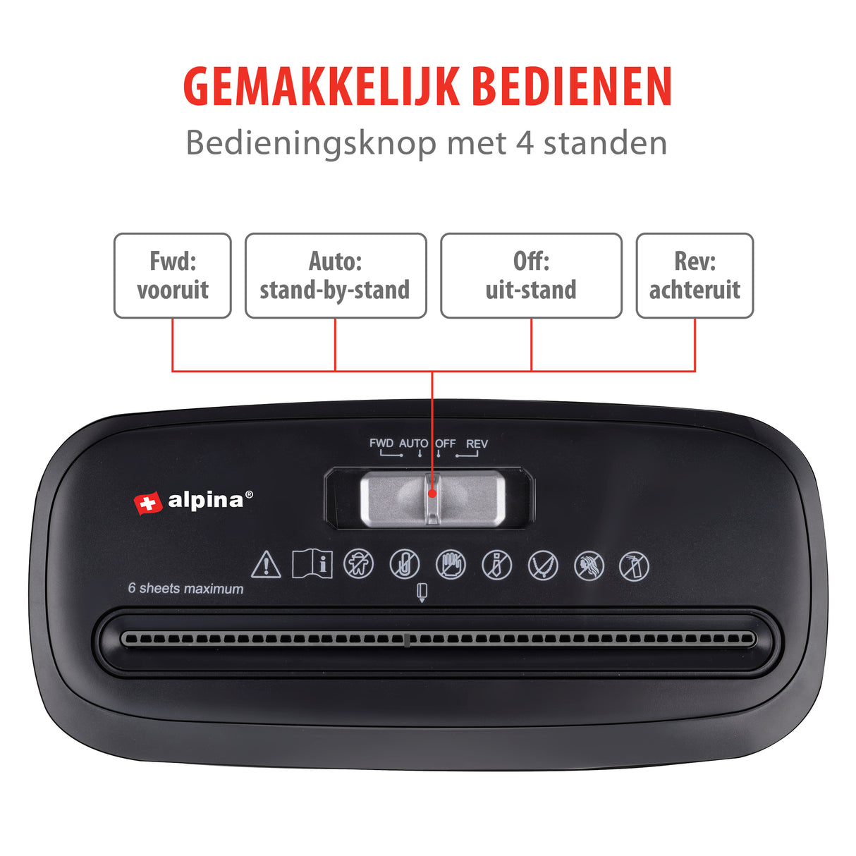 alpina Papierversnipperaar – Papiervernietiger voor Thuis - maximondo