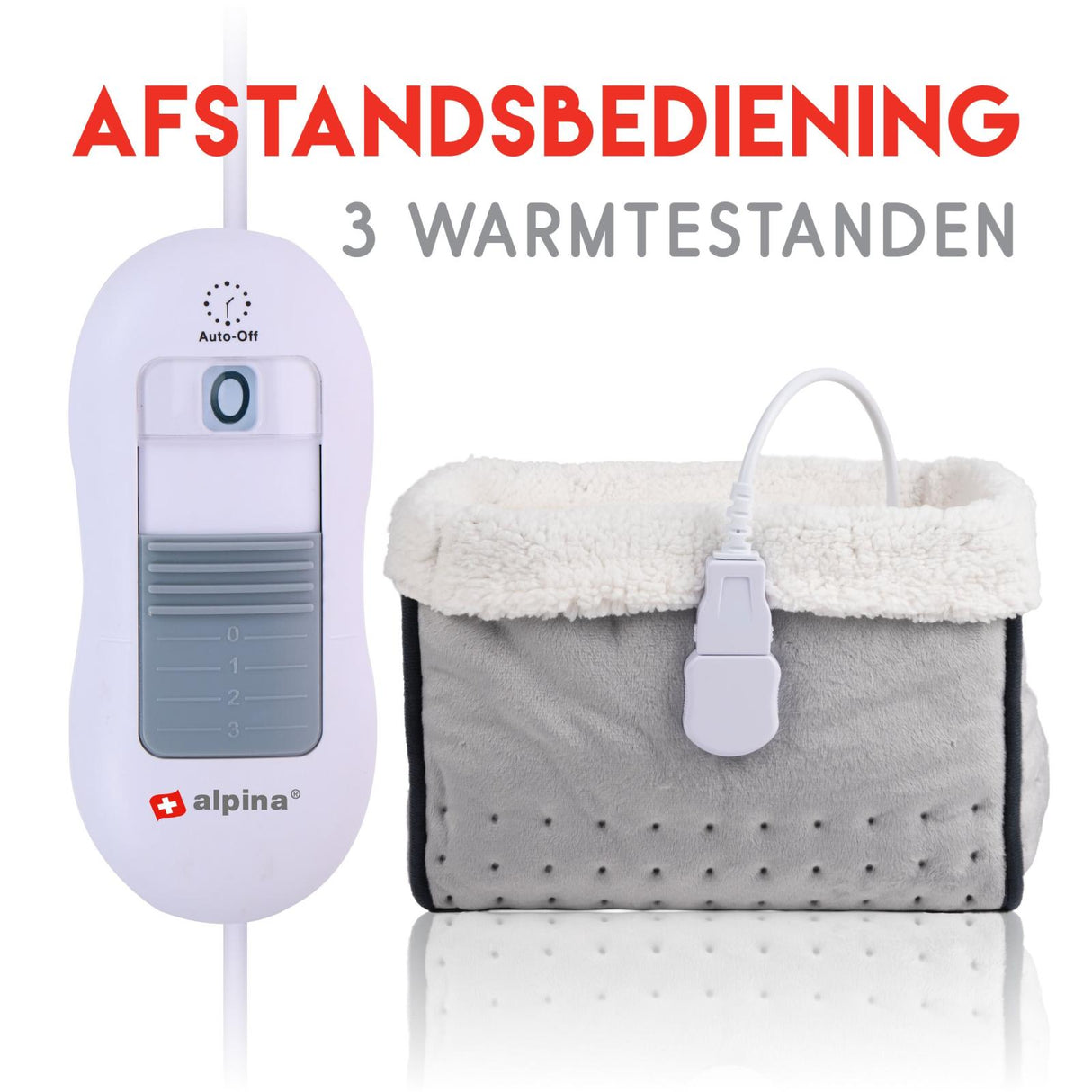 Elektrische Voetenwarmer Lichtgrijs - maximondo