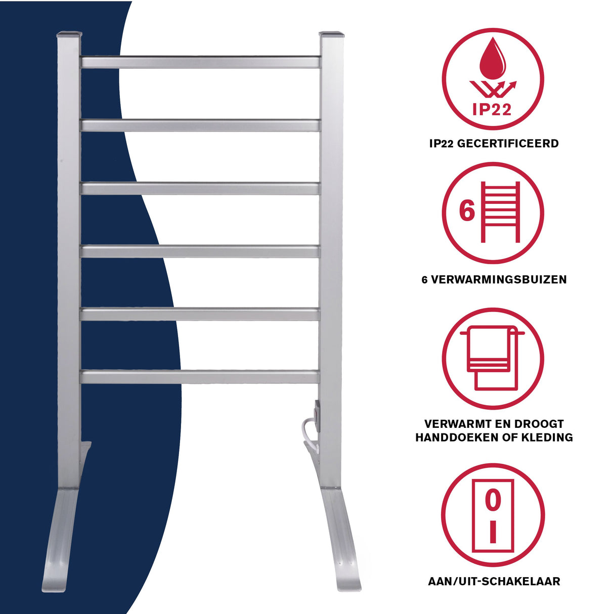 Dirt Devil Handdoekenrek Grijs - maximondo