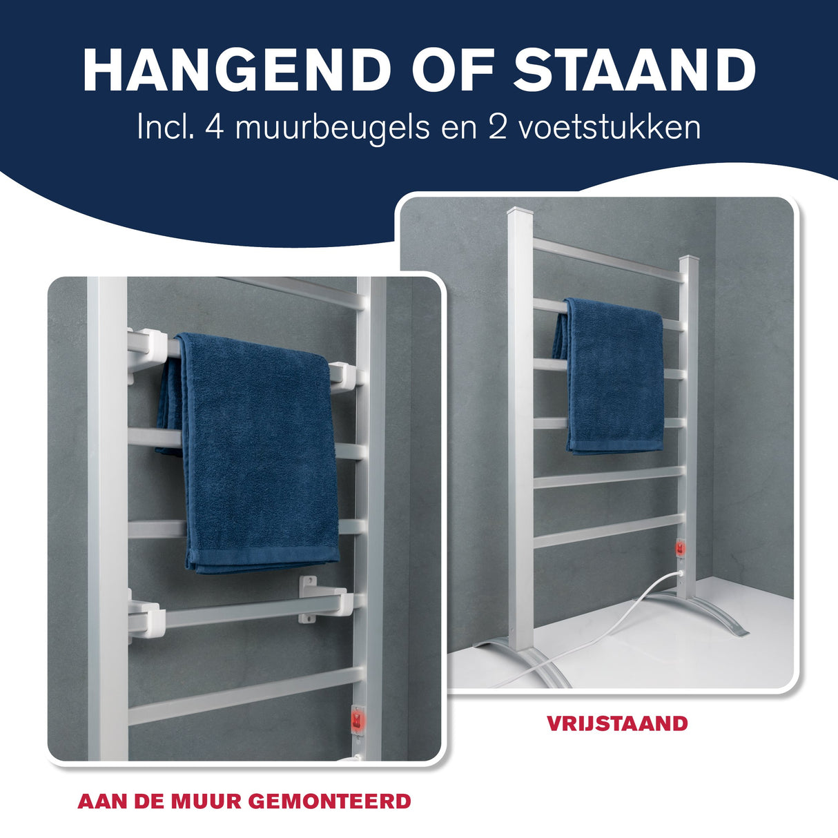 Dirt Devil Handdoekenrek Grijs - maximondo