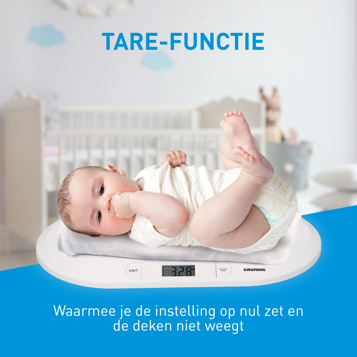 Grundig Baby Weegschaal Digitaal - Tot 20kg - LCD Display - maximondo