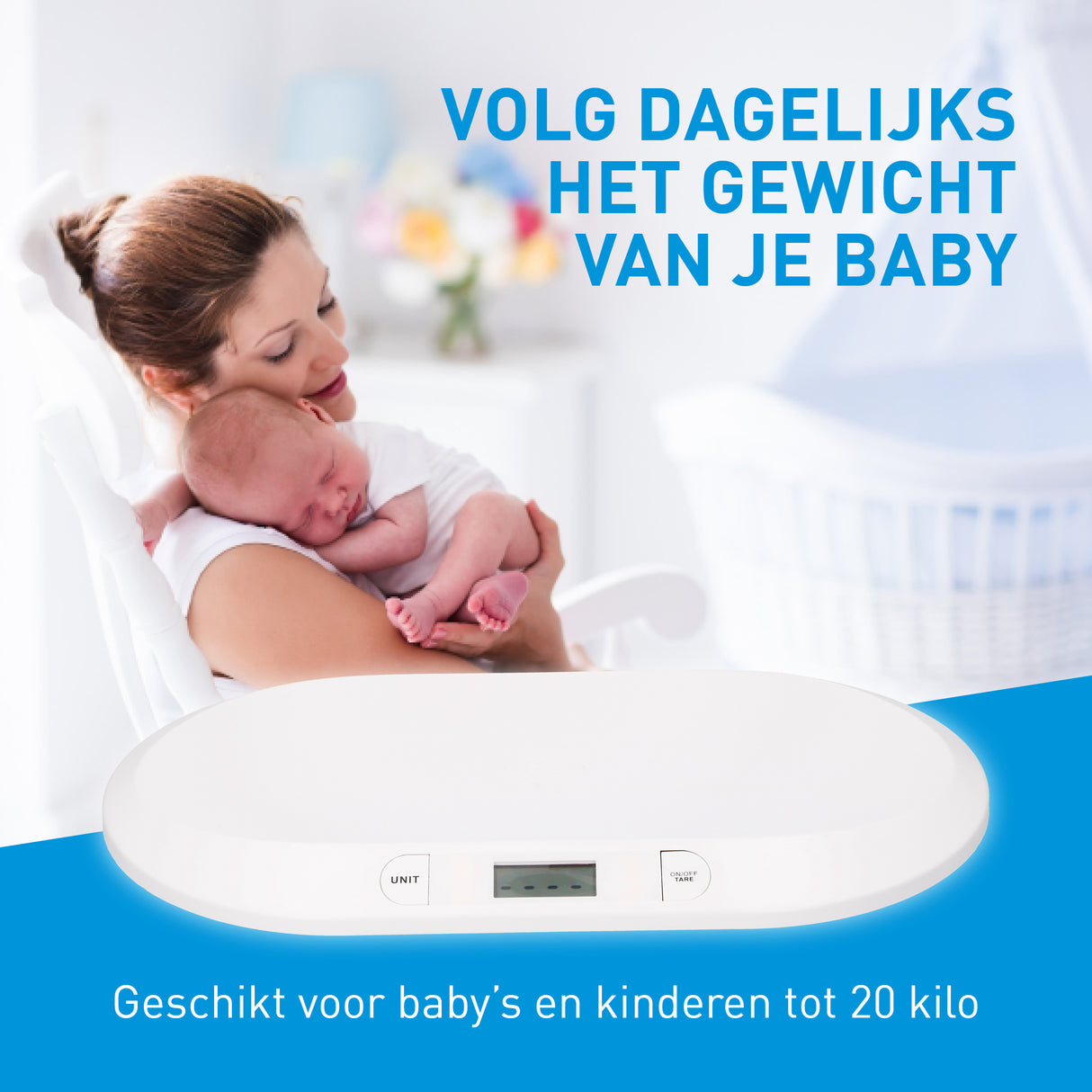 Grundig Baby Weegschaal Digitaal - Tot 20kg - LCD Display - maximondo